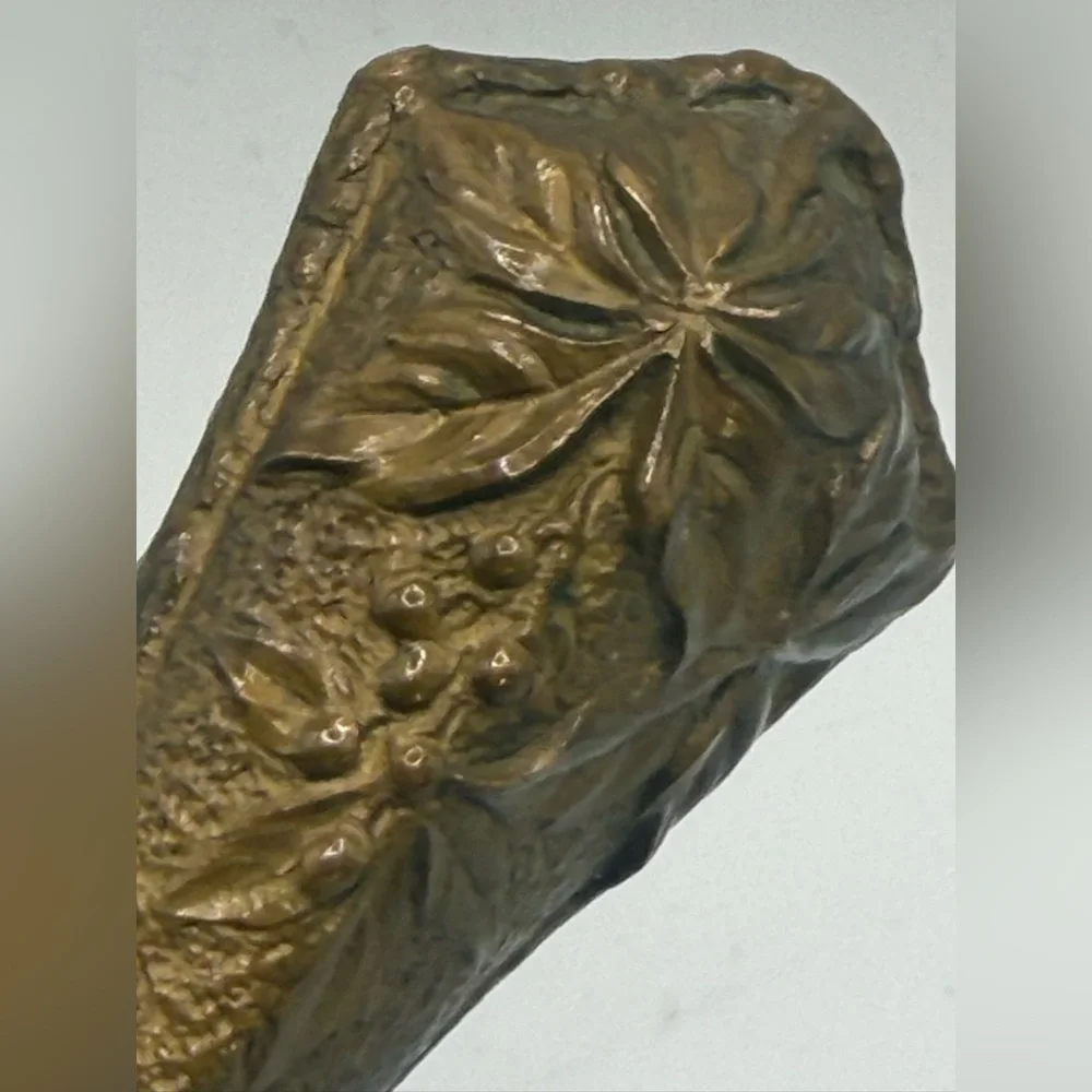 A. Dahl Signed Antique Art Nouveau Bronze Wax Seal, Blank Wax Seal Collectible